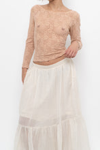 Load image into Gallery viewer, Vintage x Blush Pink Quarter-sleeve Lace Top (S, M)
