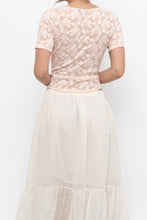 Load image into Gallery viewer, Vintage x Light Pink Lace Baby Tee (XS-M)