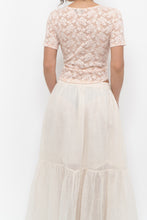 Load image into Gallery viewer, Vintage x Light Pink Lace Baby Tee (XS-M)