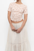 Load image into Gallery viewer, Vintage x Light Pink Lace Baby Tee (XS-M)