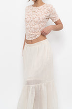 Load image into Gallery viewer, Vintage x Light Pink Lace Baby Tee (XS-M)