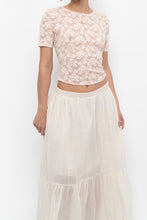 Load image into Gallery viewer, Vintage x Light Pink Lace Baby Tee (XS-M)