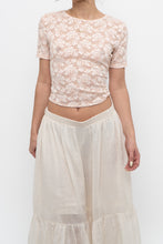 Load image into Gallery viewer, Vintage x Light Pink Lace Baby Tee (XS-M)