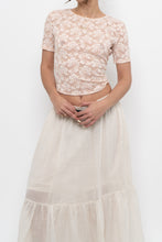 Load image into Gallery viewer, Vintage x Light Pink Lace Baby Tee (XS-M)