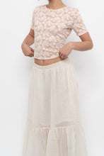 Load image into Gallery viewer, Vintage x Light Pink Lace Baby Tee (XS-M)