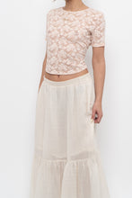Load image into Gallery viewer, Vintage x Light Pink Lace Baby Tee (XS-M)