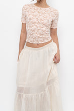 Load image into Gallery viewer, Vintage x Light Pink Lace Baby Tee (XS-M)