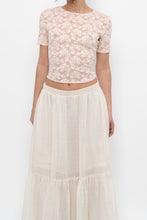 Load image into Gallery viewer, Vintage x Light Pink Lace Baby Tee (XS-M)
