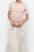 Load image into Gallery viewer, Vintage x Light Pink Lace Baby Tee (XS-M)