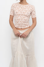Load image into Gallery viewer, Vintage x Light Pink Lace Baby Tee (XS-M)