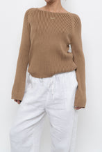 Load image into Gallery viewer, Vintage x Made in Hong Kong x Tan Ribbed Cotton-Blend Sweater (M, L)