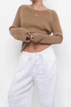 Load image into Gallery viewer, Vintage x Made in Hong Kong x Tan Ribbed Cotton-Blend Sweater (M, L)