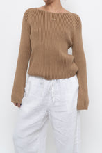 Load image into Gallery viewer, Vintage x Made in Hong Kong x Tan Ribbed Cotton-Blend Sweater (M, L)