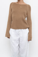 Load image into Gallery viewer, Vintage x Made in Hong Kong x Tan Ribbed Cotton-Blend Sweater (M, L)