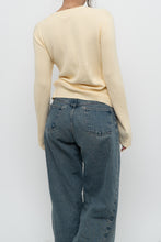 Load image into Gallery viewer, Vintage x Made in Hong Kong x GAP Yellow Ribbed Cotton Cardigan (L)