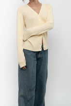 Load image into Gallery viewer, Vintage x Made in Hong Kong x GAP Yellow Ribbed Cotton Cardigan (L)