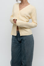 Load image into Gallery viewer, Vintage x Made in Hong Kong x GAP Yellow Ribbed Cotton Cardigan (L)