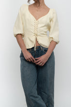 Load image into Gallery viewer, WILFRED x Butter Yellow Linen Top (L)