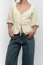 Load image into Gallery viewer, WILFRED x Butter Yellow Linen Top (L)