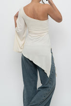 Load image into Gallery viewer, Vintage x Made in Canada x Cream Assymetric Top (M, L)