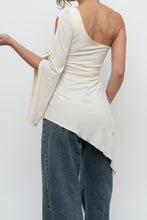 Load image into Gallery viewer, Vintage x Made in Canada x Cream Assymetric Top (M, L)