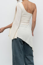 Load image into Gallery viewer, Vintage x Made in Canada x Cream Assymetric Top (M, L)
