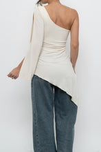 Load image into Gallery viewer, Vintage x Made in Canada x Cream Assymetric Top (M, L)