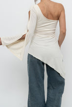 Load image into Gallery viewer, Vintage x Made in Canada x Cream Assymetric Top (M, L)