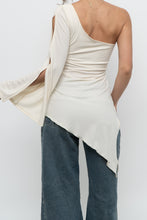 Load image into Gallery viewer, Vintage x Made in Canada x Cream Assymetric Top (M, L)