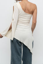 Load image into Gallery viewer, Vintage x Made in Canada x Cream Assymetric Top (M, L)