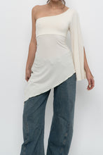 Load image into Gallery viewer, Vintage x Made in Canada x Cream Assymetric Top (M, L)
