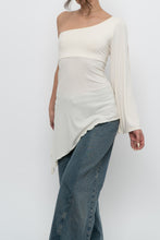 Load image into Gallery viewer, Vintage x Made in Canada x Cream Assymetric Top (M, L)