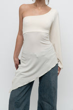 Load image into Gallery viewer, Vintage x Made in Canada x Cream Assymetric Top (M, L)