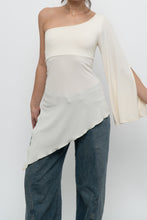 Load image into Gallery viewer, Vintage x Made in Canada x Cream Assymetric Top (M, L)