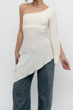 Load image into Gallery viewer, Vintage x Made in Canada x Cream Assymetric Top (M, L)