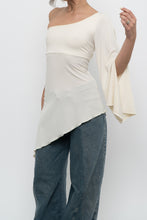 Load image into Gallery viewer, Vintage x Made in Canada x Cream Assymetric Top (M, L)