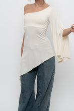 Load image into Gallery viewer, Vintage x Made in Canada x Cream Assymetric Top (M, L)