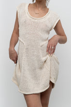 Load image into Gallery viewer, Vintage x Made in Thailand x Cream Cotton Knit Dress (S-L)