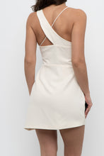 Load image into Gallery viewer, NDB x Cream Assymetric Mini Dress (S, M)