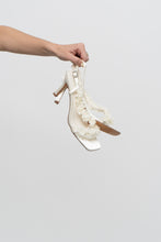 Load image into Gallery viewer, LE CHATEAU x Deadstock Cream Floral Strappy Heels (8)