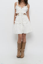 Load image into Gallery viewer, SABO LUXE x White Cotton Eyelette Cutout Mini Dress (S)