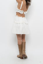 Load image into Gallery viewer, SABO LUXE x White Cotton Eyelette Cutout Mini Dress (S)
