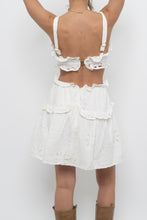 Load image into Gallery viewer, SABO LUXE x White Cotton Eyelette Cutout Mini Dress (S)