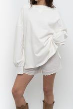 Load image into Gallery viewer, VERVE x White Cotton Off-Shoulder Long Sleeve Top (XS-L)