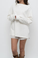 Load image into Gallery viewer, VERVE x White Cotton Off-Shoulder Long Sleeve Top (XS-L)