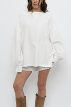 Load image into Gallery viewer, VERVE x White Cotton Off-Shoulder Long Sleeve Top (XS-L)