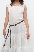 Load image into Gallery viewer, Vintage x Made in India x White Cotton Tiered Semi-sheer Maxi Dress (M, L)