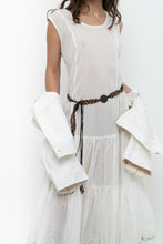 Load image into Gallery viewer, Vintage x Made in India x White Cotton Tiered Semi-sheer Maxi Dress (M, L)