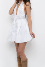 Load image into Gallery viewer, ZARA x Deadstock White Cotton Halter Mini Dress (M)