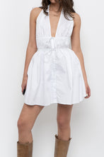 Load image into Gallery viewer, ZARA x Deadstock White Cotton Halter Mini Dress (M)